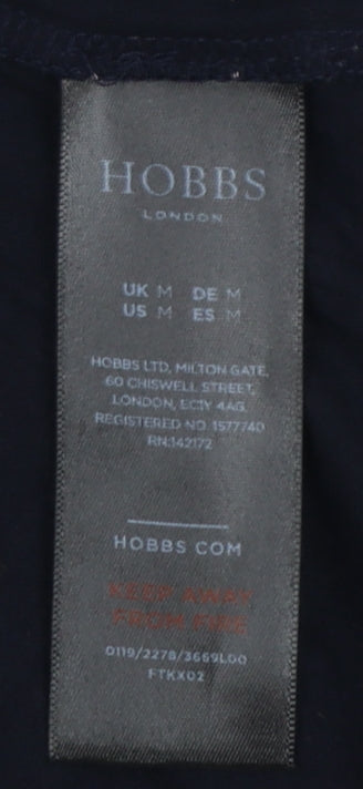 Womens UK Size M Hobbs Black Wrap Blouse