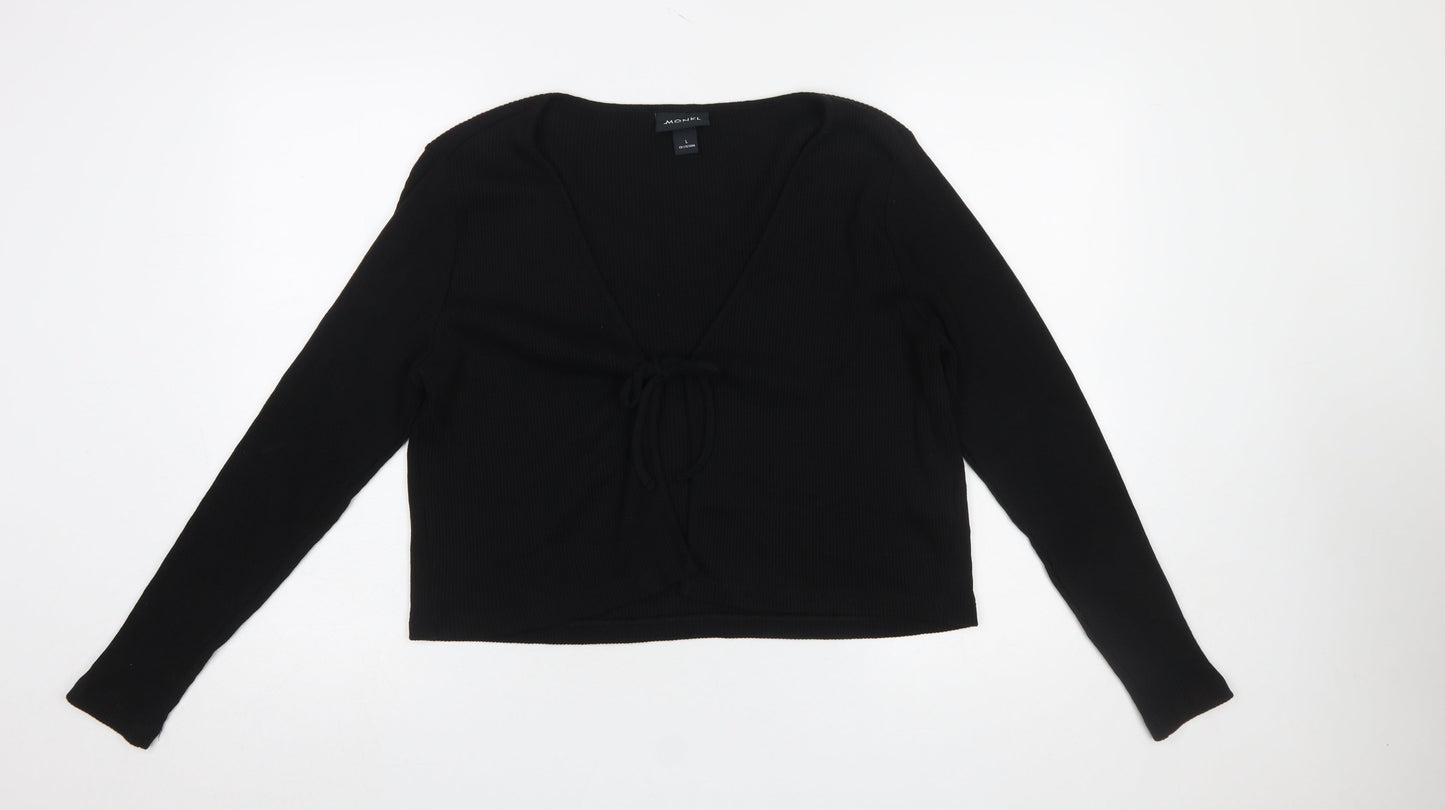 Womens UK Size L Monki Black Cardigan Jumper