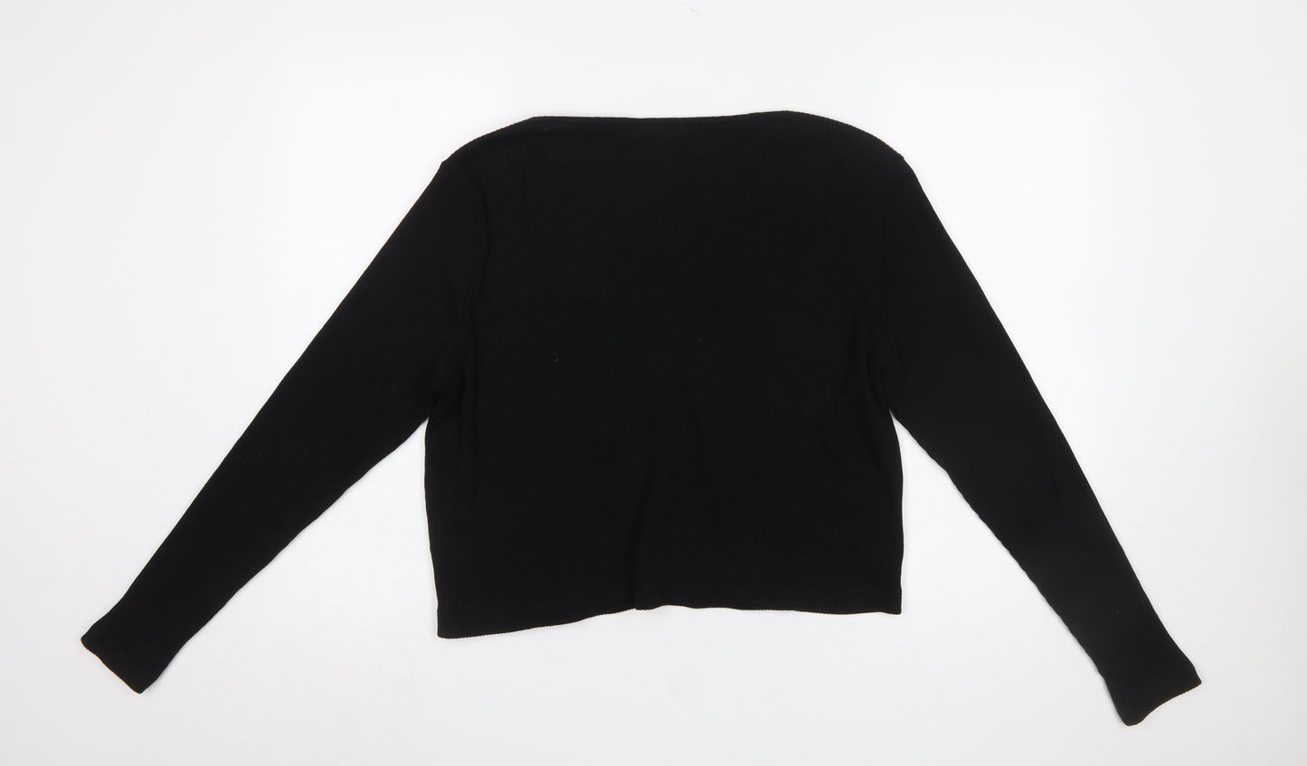 Womens UK Size L Monki Black Cardigan Jumper