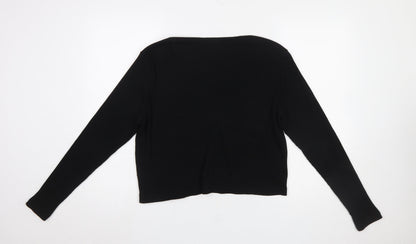 Womens UK Size L Monki Black Cardigan Jumper