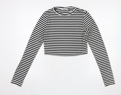 Womens UK Size L NA-KD Black Cropped T-Shirt