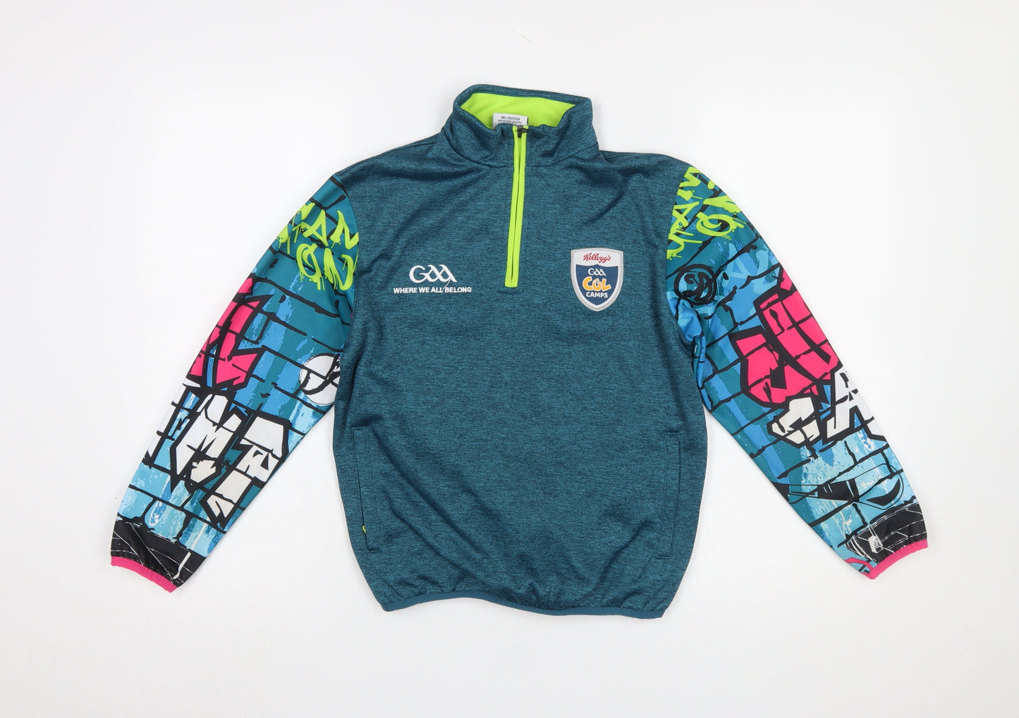 Masita Boys Blue 3-4 Years 1/4 Zip Graphic Sports Sweatshirt