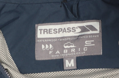 Womens UK Size M Trespass Blue Rain Coat