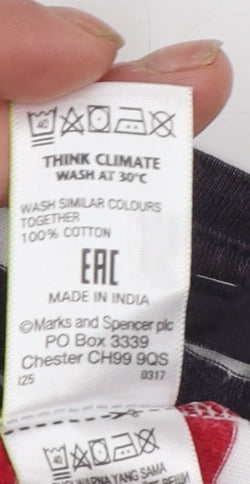 Womens UK Size 16 Marks and Spencer Multicoloured Basic T-Shirt