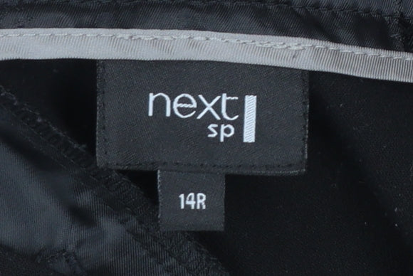 Womens UK Size 14 NEXT Regular Fit Dress Pants Black Trousers