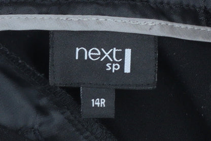 Womens UK Size 14 NEXT Regular Fit Dress Pants Black Trousers