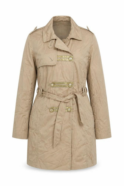 Womens UK Size 12 River Island Beige Trench Coat