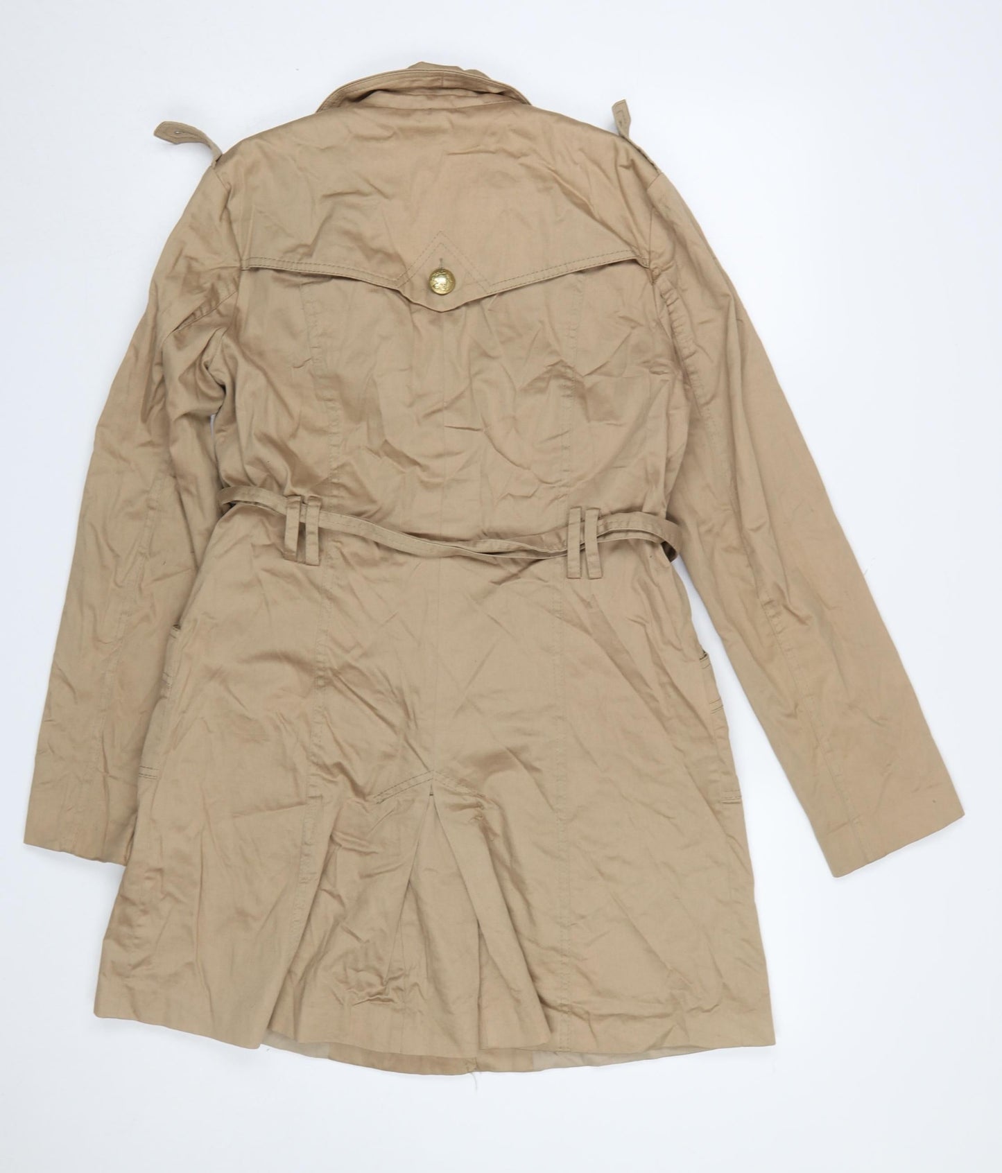 Womens UK Size 12 River Island Beige Trench Coat