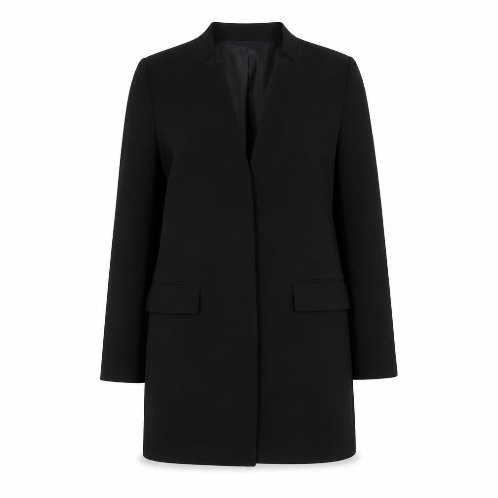 H&M Women's Black Regular Fit Mid-Length Blazer Size 8