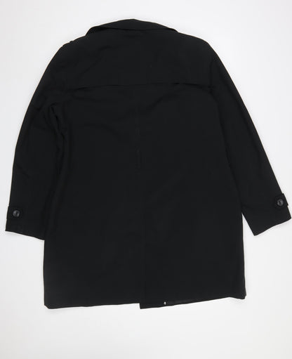 Womens UK Size 18 Marks and Spencer Black Trench Coat