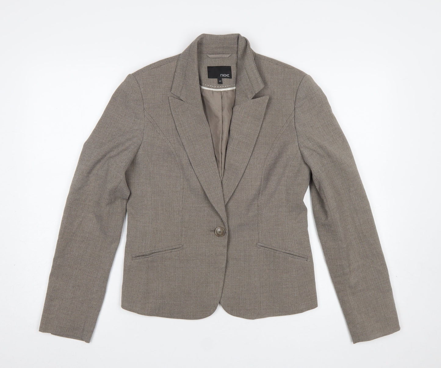 Womens UK Size 10 NEXT Regular Beige Suit Jacket