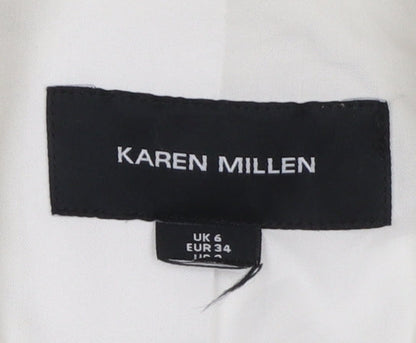 Womens UK Size 6 Karen Millen Regular White Suit Waistcoat