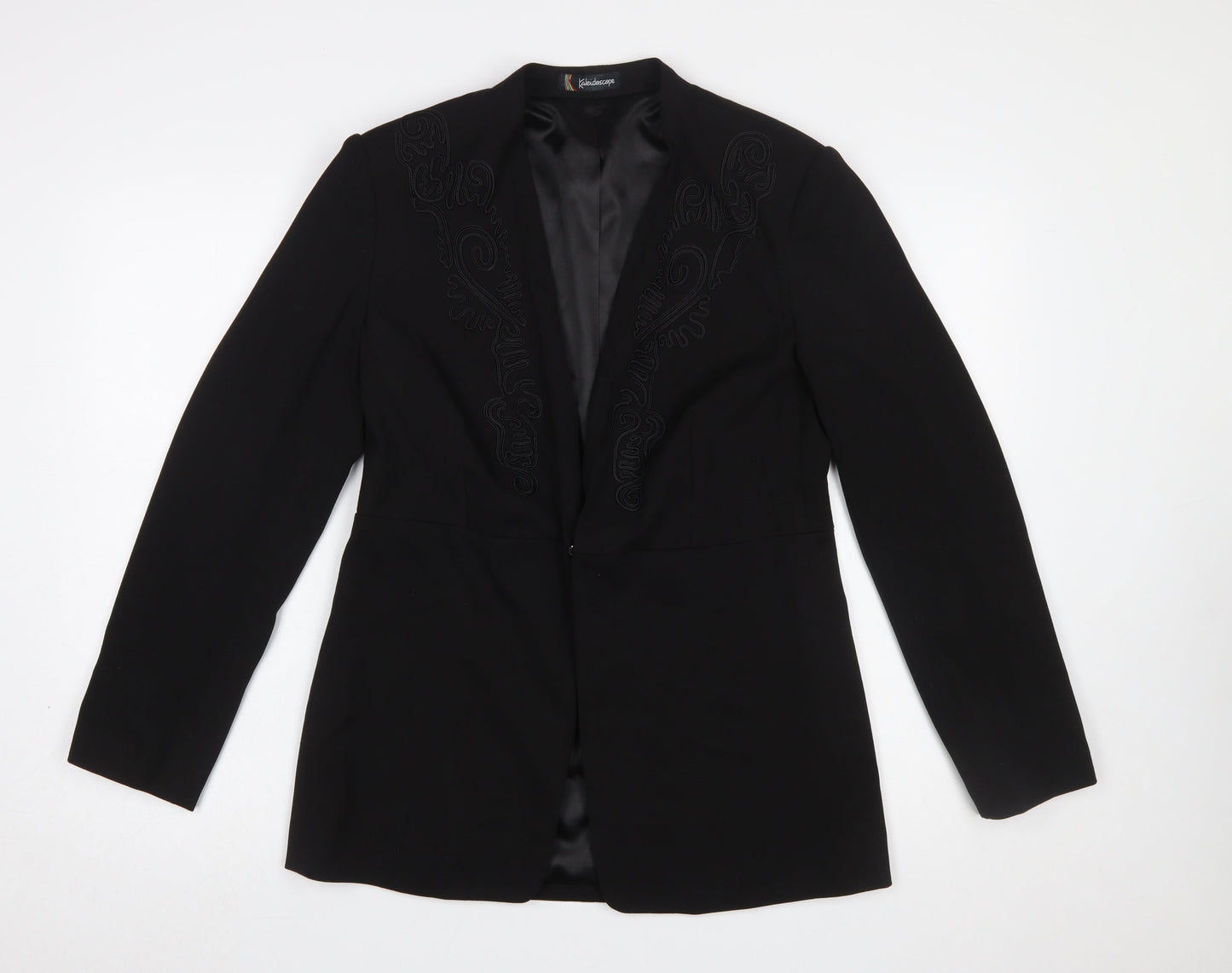 Womens UK Size 12 Kaleidoscope Regular Black Blazer