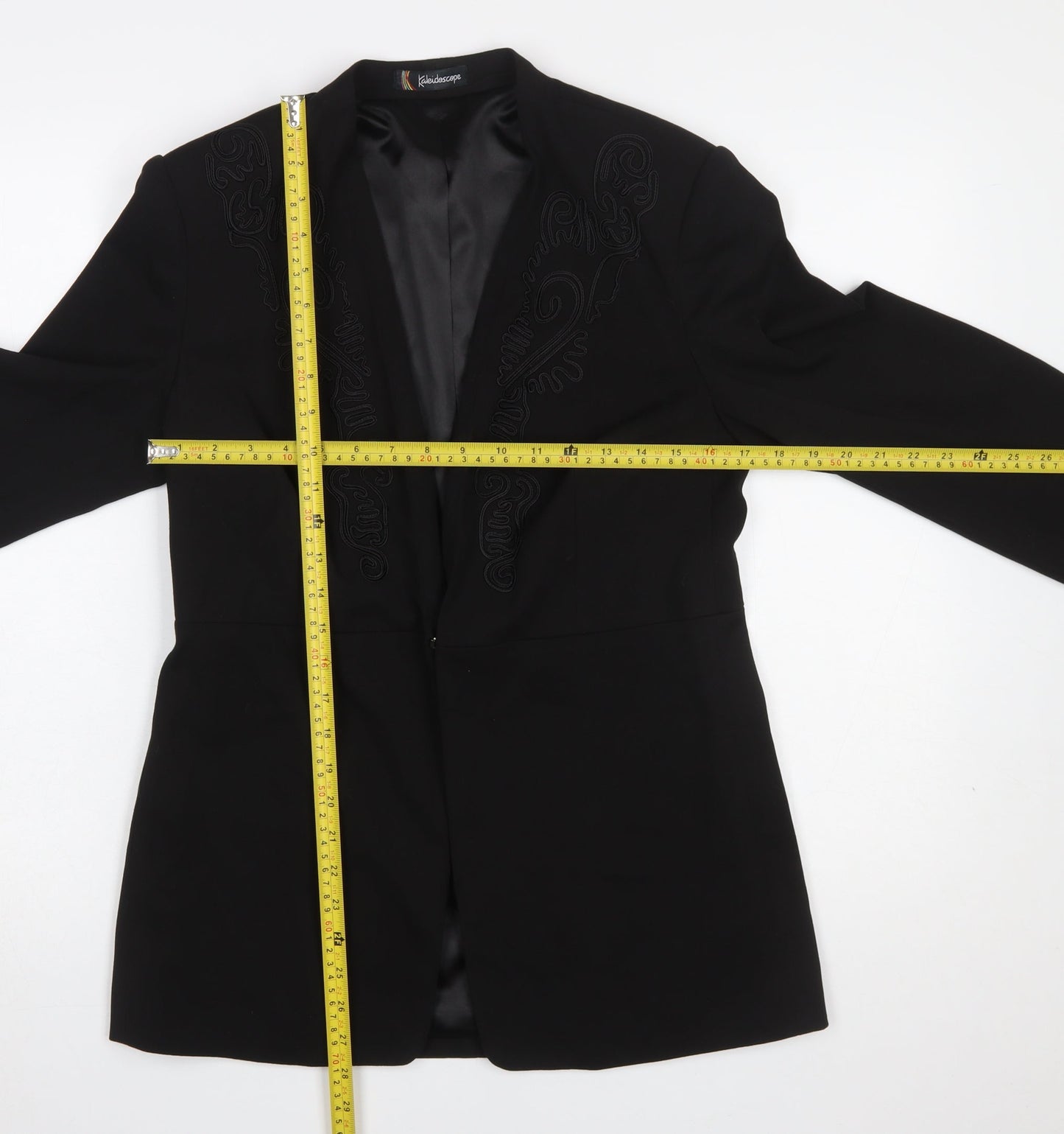 Womens UK Size 12 Kaleidoscope Regular Black Blazer