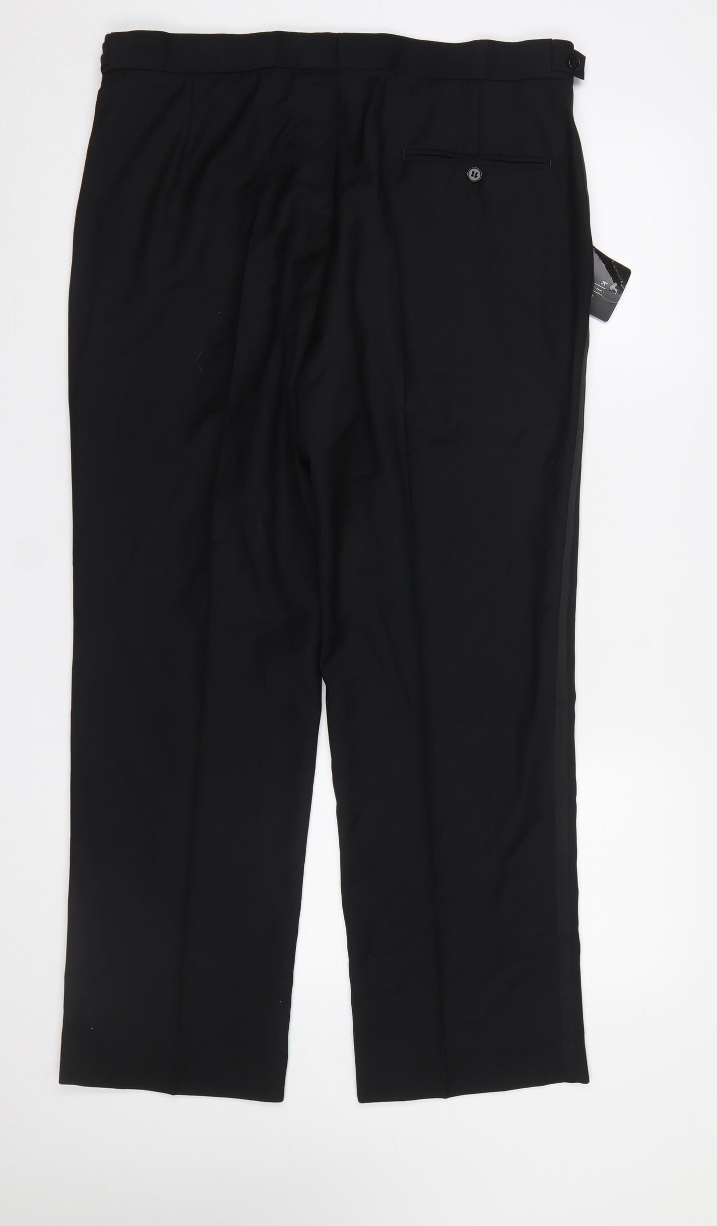Mens UK Size 36 Short Karl Jackson Regular Fit Dress Pants Black Trousers