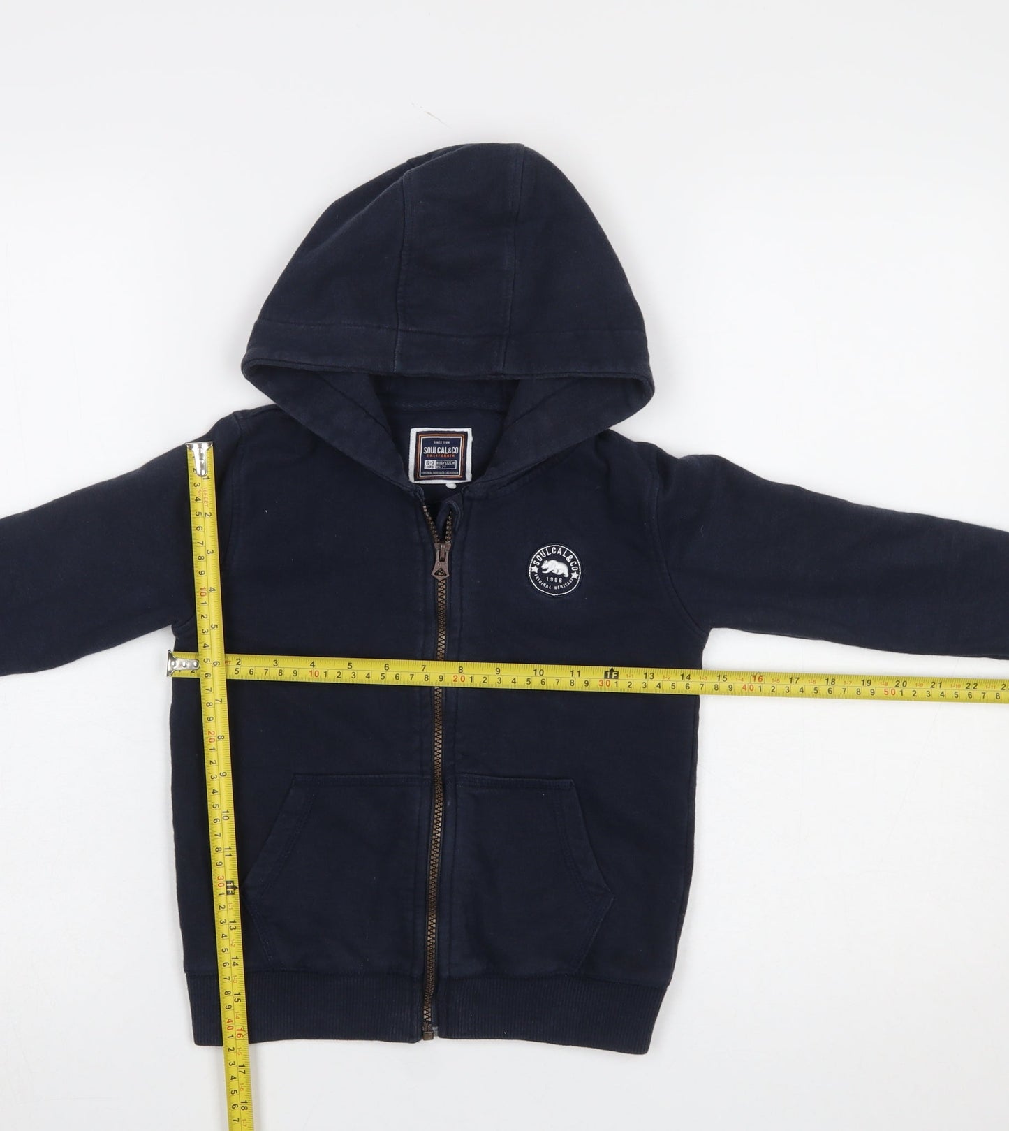 Boys UK Size 6-7 Years SoulCal & Co Blue Full Zip Hoodie