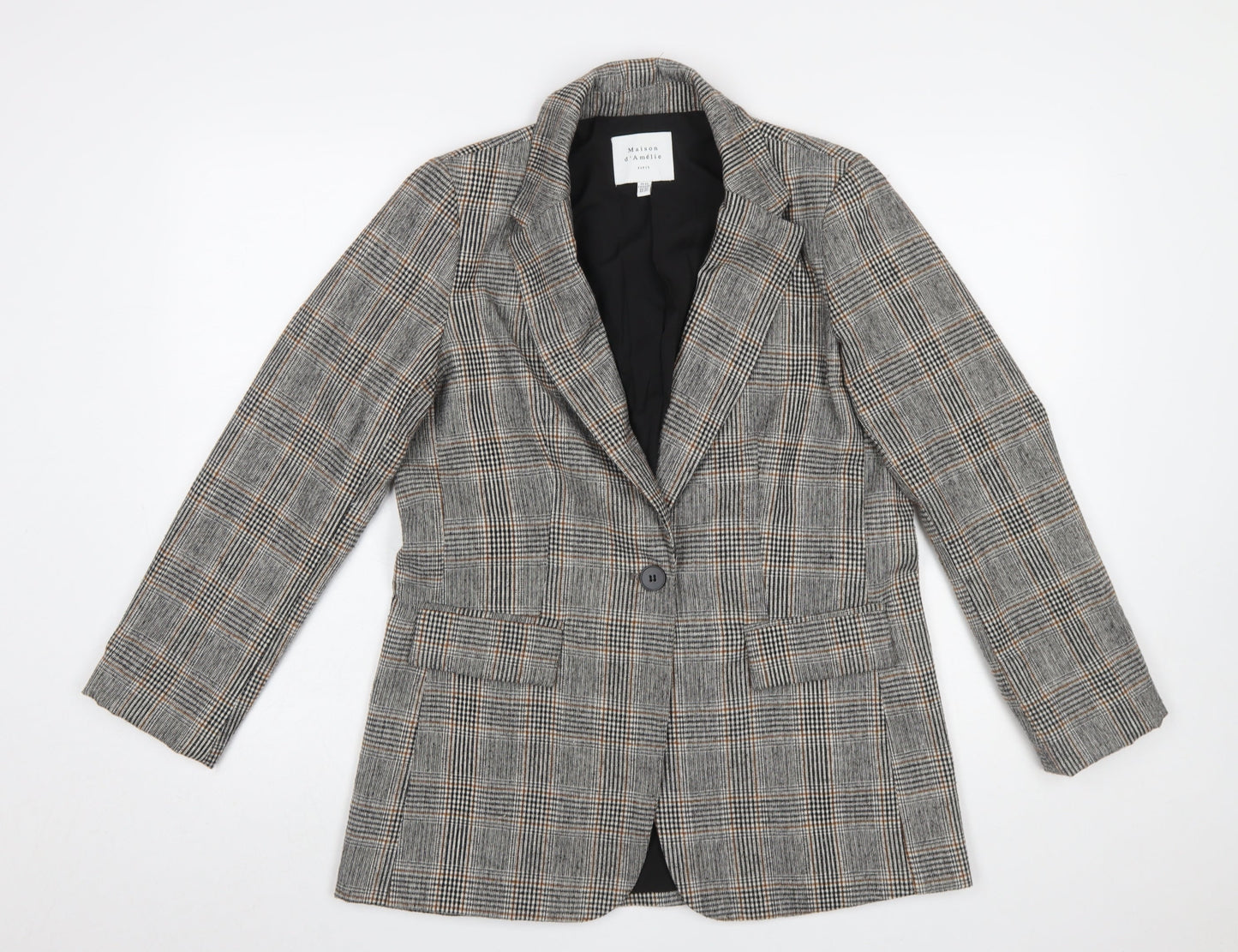 Womens UK Size XS Maison d'Amélie Regular Grey Blazer