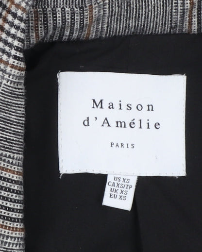 Womens UK Size XS Maison d'Amélie Regular Grey Blazer