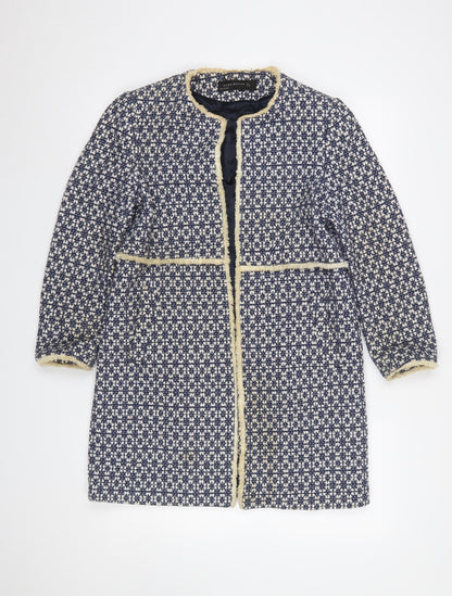 Womens UK Size 12 Zara Blue Overcoat