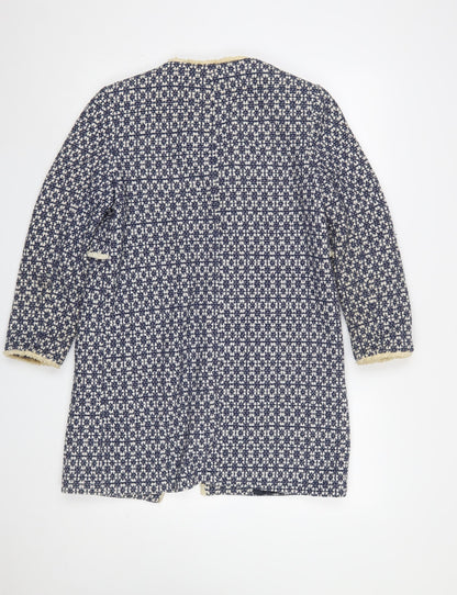 Womens UK Size 12 Zara Blue Overcoat
