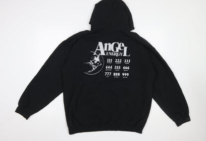 Womens UK Size L PRETTYLITTLETHING Black Pullover Hoodie