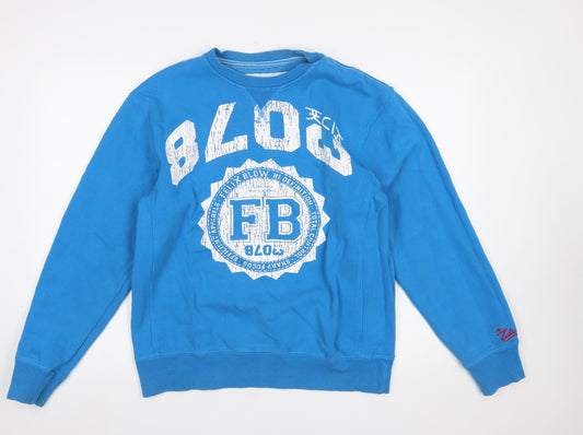 Womens UK Size M Felix Blow Blue Pullover Sweatshirt
