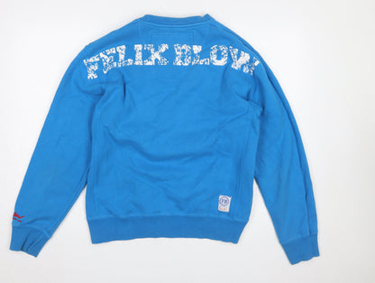 Womens UK Size M Felix Blow Blue Pullover Sweatshirt