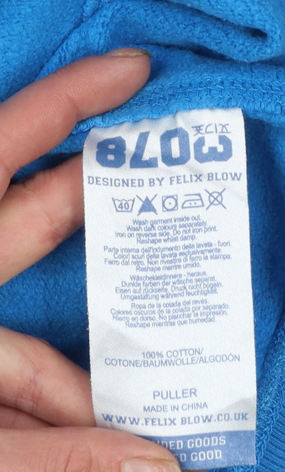 Womens UK Size M Felix Blow Blue Pullover Sweatshirt