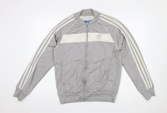 Mens UK Size M adidas Grey Full Zip Sweatshirt
