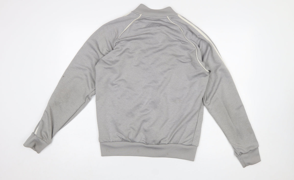 Mens UK Size M adidas Grey Full Zip Sweatshirt