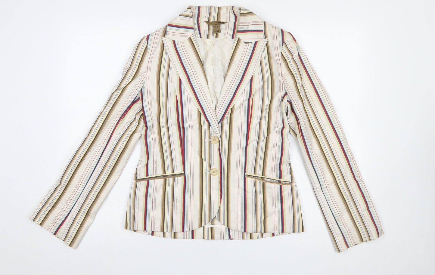 Womens UK Size 10 H&M Regular Multicoloured Blazer
