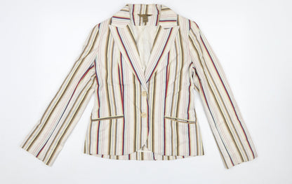 Womens UK Size 10 H&M Regular Multicoloured Blazer