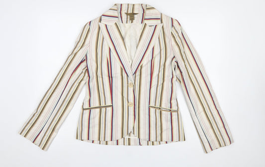 Womens UK Size 10 H&M Regular Multicoloured Blazer