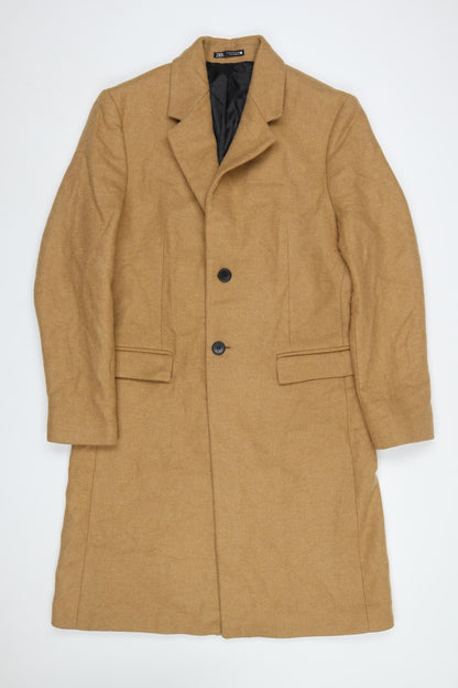 Womens UK Size 12 Zara Beige Overcoat