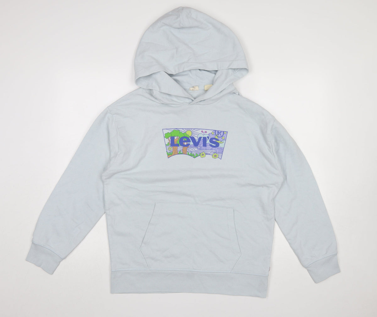 Womens UK Size M Levi's Blue Pullover Hoodie