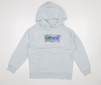 Womens UK Size M Levi's Blue Pullover Hoodie