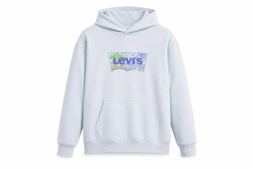 Womens UK Size M Levi's Blue Pullover Hoodie