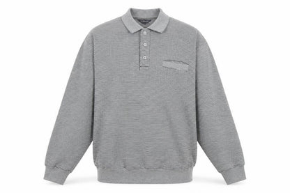 Mens UK Size 2XL J.J. Willis Grey Henley Sweatshirt