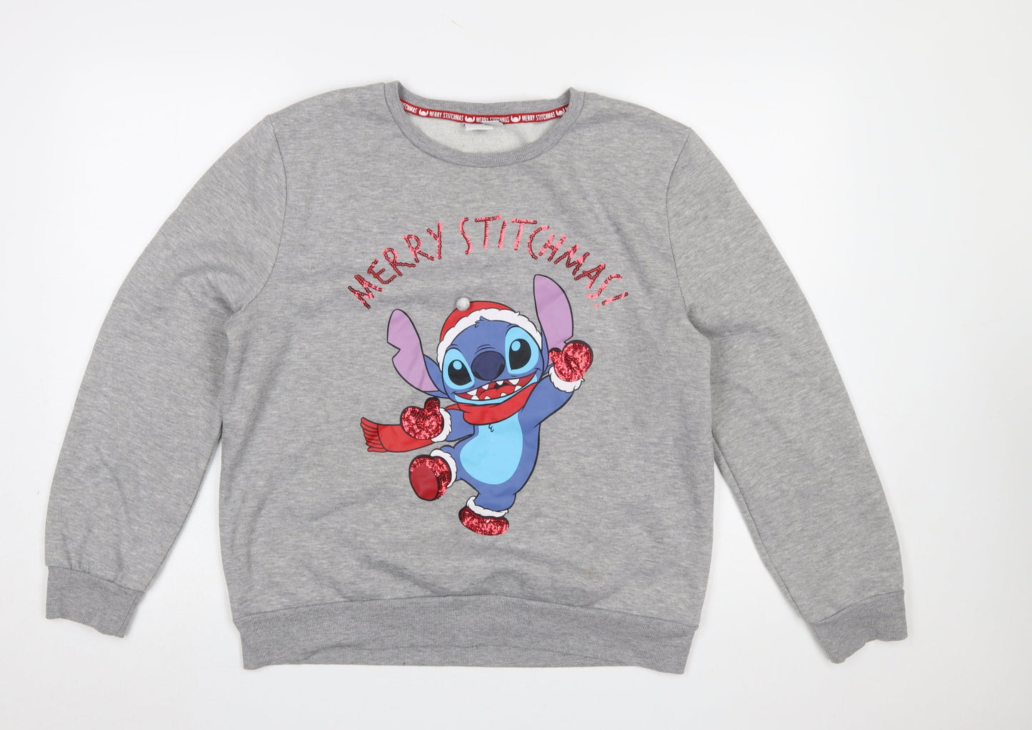 Womens UK Size 12/14 Primark Grey Pullover Sweatshirt