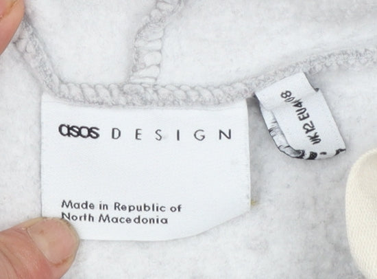 Womens UK Size 12 ASOS Grey Pullover Hoodie
