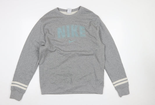Mens UK Size M Nike Grey Pullover Sweatshirt