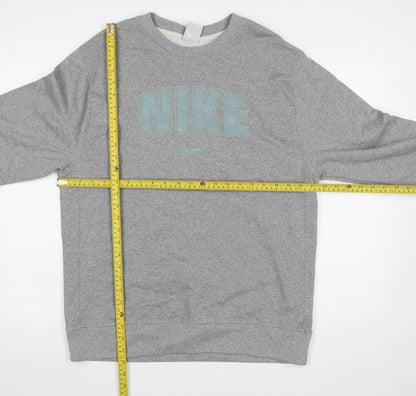 Mens UK Size M Nike Grey Pullover Sweatshirt