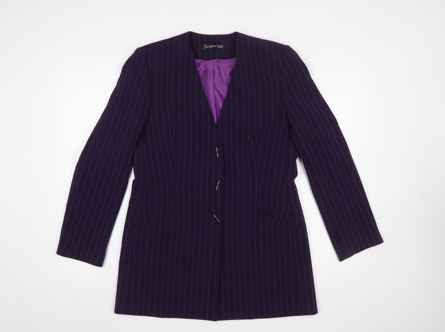 Womens UK Size 10 Jacques Vert Regular Purple Blazer