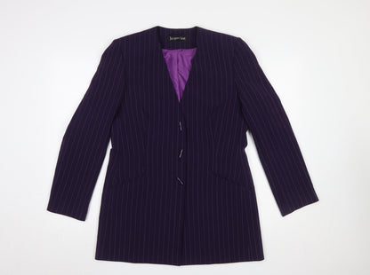 Womens UK Size 10 Jacques Vert Regular Purple Blazer