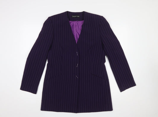Womens UK Size 10 Jacques Vert Regular Purple Blazer