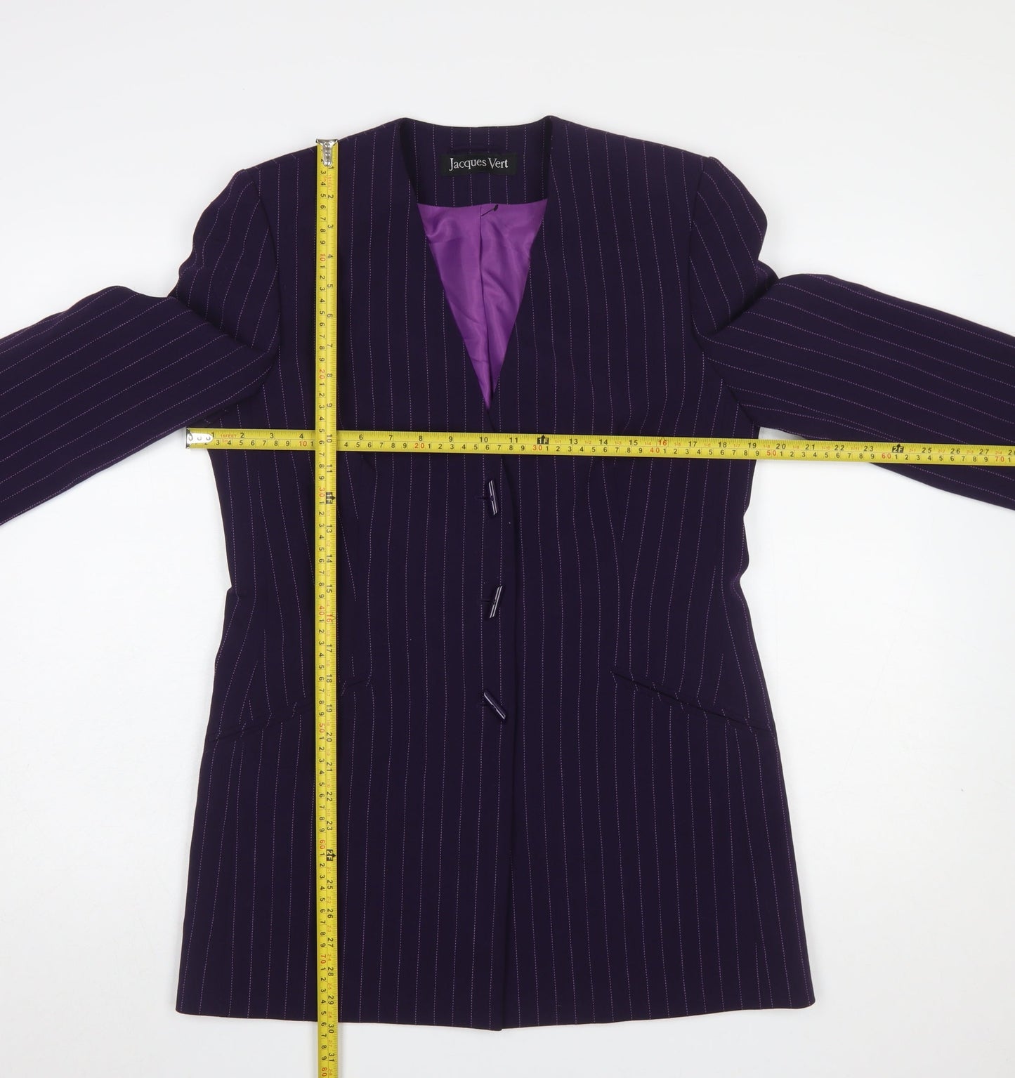 Womens UK Size 10 Jacques Vert Regular Purple Blazer