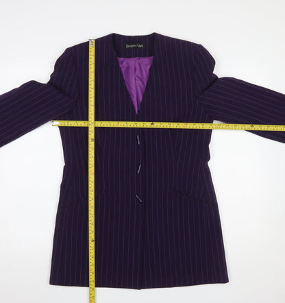 Womens UK Size 10 Jacques Vert Regular Purple Blazer