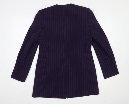Womens UK Size 10 Jacques Vert Regular Purple Blazer