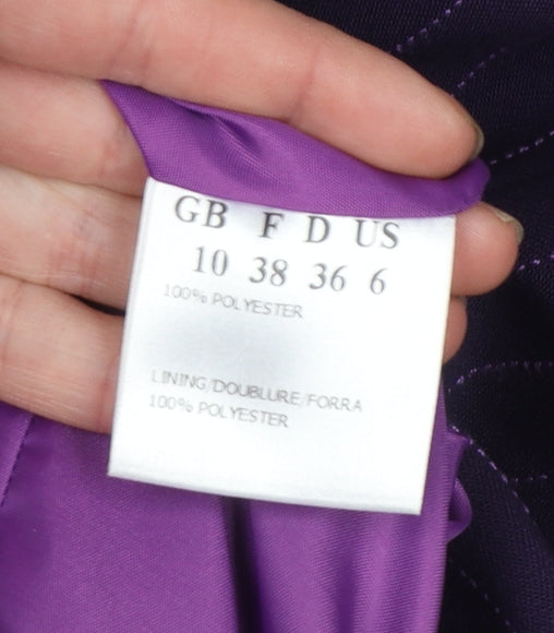 Womens UK Size 10 Jacques Vert Regular Purple Blazer
