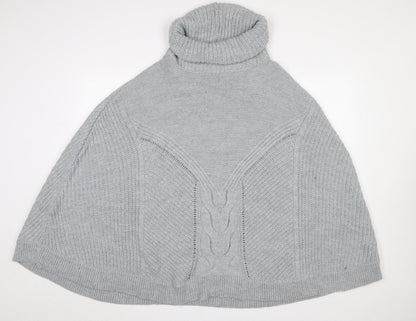 Womens UK Size L NEXT Grey Cape Jumper